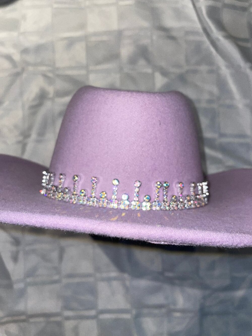 Lavender Rhinestone Cowgirl western hat - Picture 7 of 11